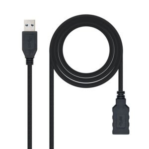 Cable USB Nano Cable USB 3.0 A/M - USB 3.0 A/H 1.0M Negro Alargador
