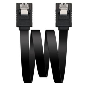 Cable SATA3 DATOS Nano Cable SATA3 Recto - SATA3 Recto C/Anclajes 0,5M Negro