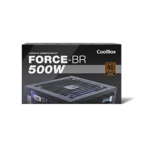 Fuente Alimentación 500W Coolbox FORCE PFC Activo 80+Bronce 4SATA 12cm ATX