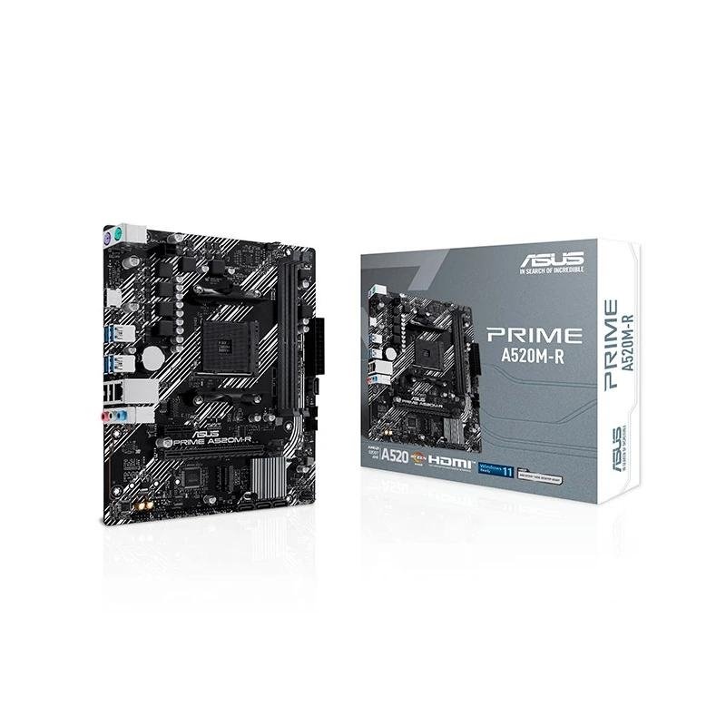 Asus Prime A520M-R AMD4 2x DDR4 - HDMI, M.2, PCI Express, 4x Sata III, USB 2.0, 3.2, RJ-45, MicroATX