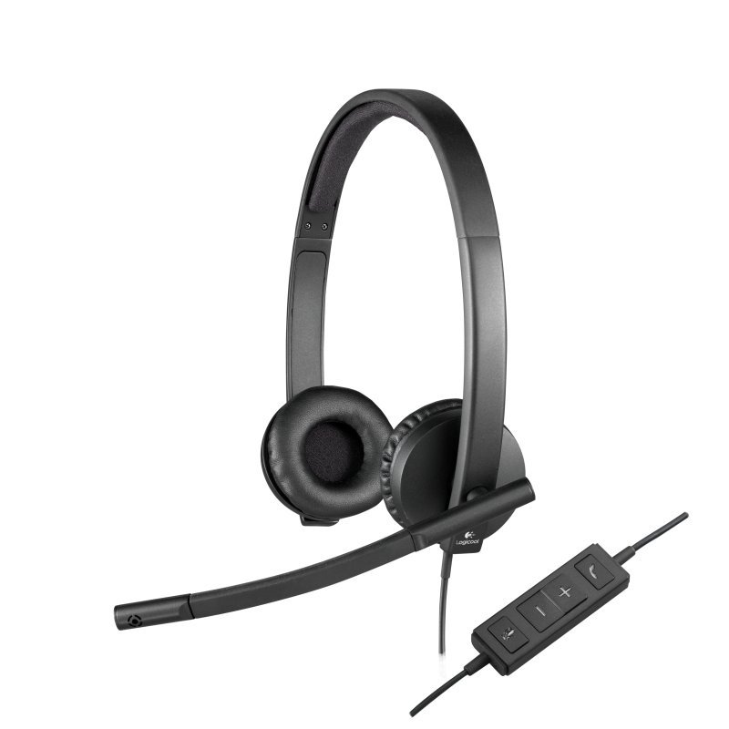 Headset Logitech STEREO H570e ESTEREO USB P/N:981-000575