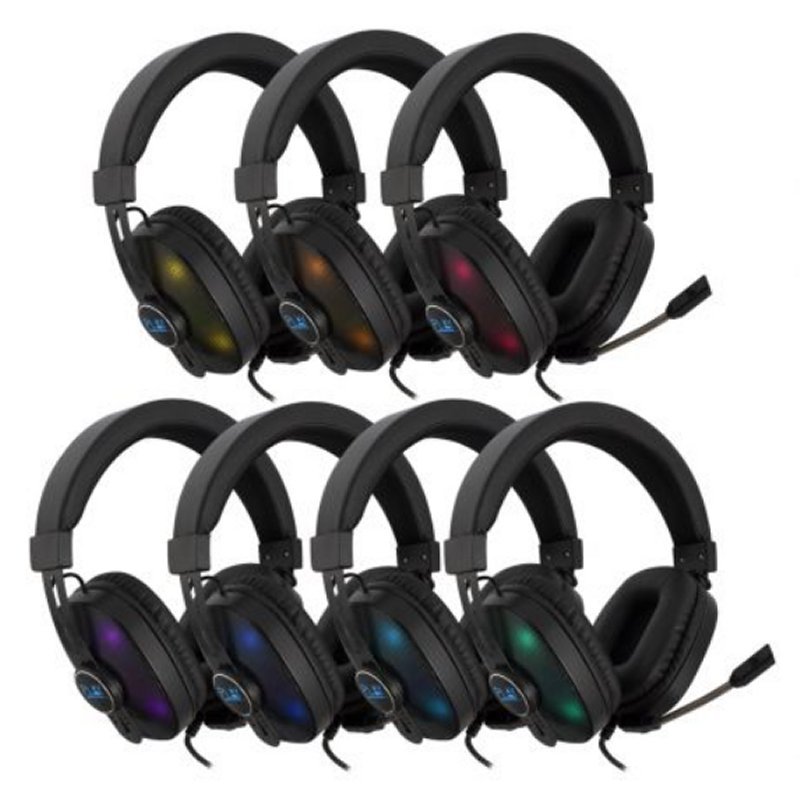 Auriculares C/Micrófono EWENT PL3321 Gaming USB RGB NEGRO - Imagen 4