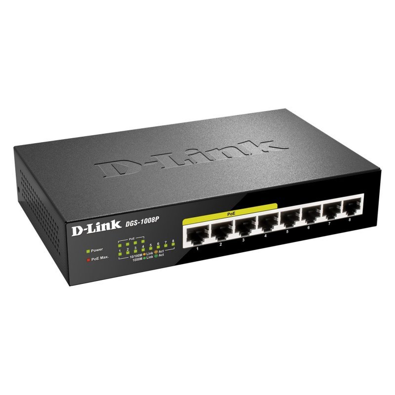 D-Link DGS-1008P Switch 8p 10/100/1000 (4x PoE) - Imagen 2