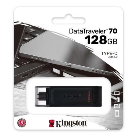 Kingston DataTraveler DT70 128GB USB C 3.2 Negro - Imagen 4