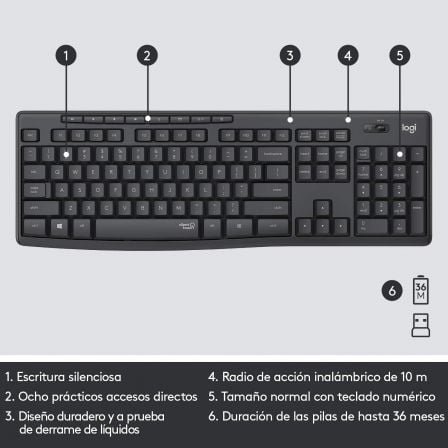 Logitech MK295 Teclado y raton inalambrico Negro - Imagen 4