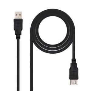 Cable USB Nano Cable USB 2.0 A/M - USB 2.0 A/H 1.8M Negro Alargador