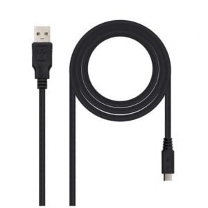 Cable USB Nano Cable USB 2.0 A/M - Micro USB 2.0 B/M 1.8M Negro