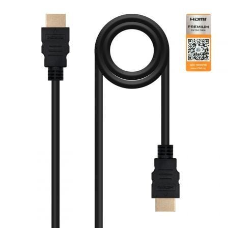 CABLE HDMI V2.0 4K@60Hz 18Gbps, A/M-A/M NEGRO 2m.