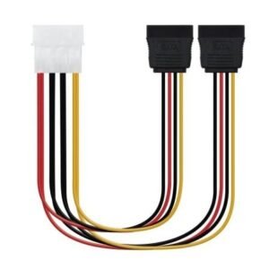 Cable MOLEX/SATA Alimentación Nano Cable MOLEX/M - 2XSATA/H 0,2M OEM