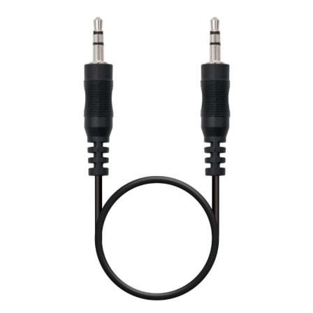 Cable Audio Nano Cable JACK3.5/M - JACK3.5/M Estereo 0,3M Negro