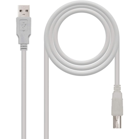 Cable USB Nano Cable USB 2.0 A/M - USB 2.0 B/M 1.8M BEIGE Impresora