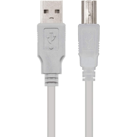 Cable USB Nano Cable USB 2.0 A/M - USB 2.0 B/M 1.8M BEIGE Impresora - Imagen 3