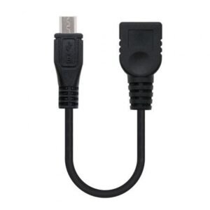 Cable USB Nano Cable USB 2.0 A/H - Micro USB 2.0 B/M 15CM Negro OTG