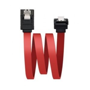 Cable SATA2 DATOS Nano Cable SATA2 Recto - SATA2 Acodado C/AnclajeS 0,5M Rojo