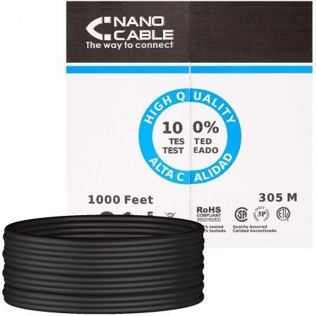 Bobina Cable RJ45 CAT6 UTP Rigido Exterior 305Mts - Imagen 2