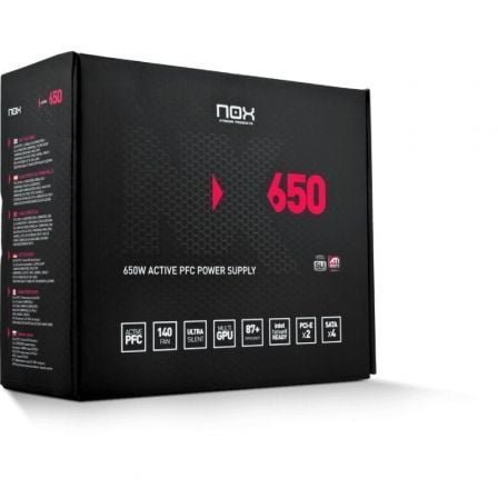 Fuente Alimentación 650W Nox NX PFC Activo 87+ 14cm ATX - Imagen 4