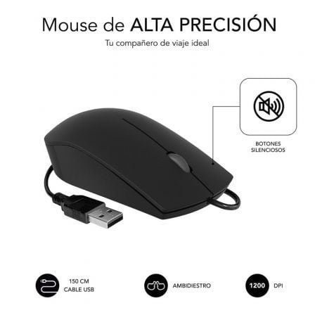 TECLADO + RATON BUSINESS SLIM SILENCIOSO WIRED NEGRO SUBBLIM - Imagen 4
