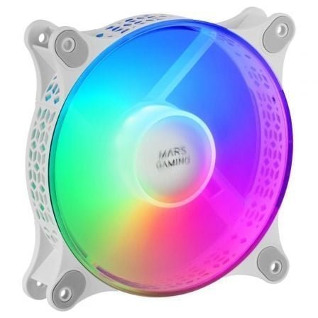 MARS GAMING MFDUO 12CM 2XFANRGB Ult-silent White - Imagen 2