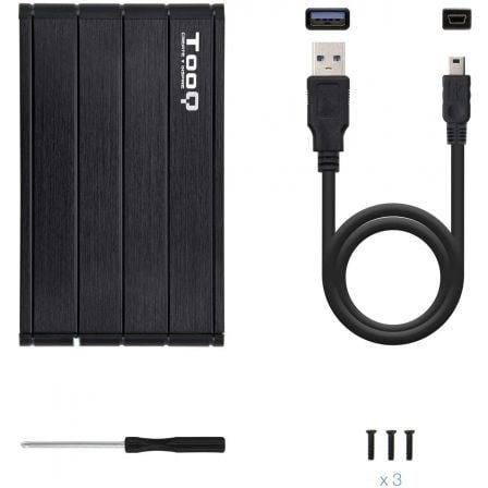Caja HDD Tooq TQE-2530B 2.5'' SATA USB 3.0 9,5MM Negra - Imagen 4