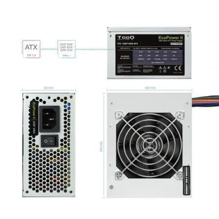 Fuente SFX 500W Tooq ECOPOWER II mATX - Imagen 3