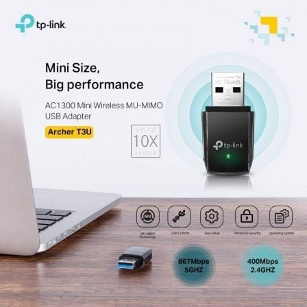 TP-Link Archer T3U Mini Adaptador USB WiFi AC1300 - Imagen 2