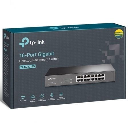 TP-LINK TL-SG1016D Switch 16p GB Sobremesa/Rack - Imagen 4