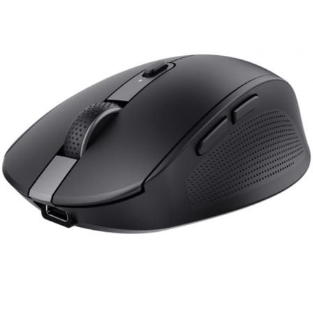 MOUSE TRUST WIRELESS Y BLUETOOTH OZAA 24819 NEGRO RECARGABLE- SENSOR OPTICO - 6 BOTONES - 800/1600/3200DPI - RECEPTOR USB-A/USB-C