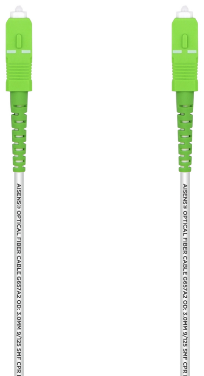 Cable de Fibra óptica G657A2 3.0 Aisens A152-0499/ LSZH/ 15m/ Blanco