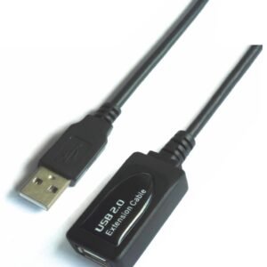 Cable Alargador USB 2.0 Aisens A101-0020/ USB Macho - USB Hembra/ 15m/ Negro
