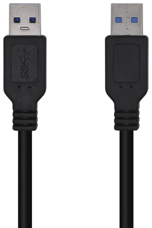 Cable USB 3.0 Aisens A105-0448/ USB Macho - USB Macho/ 3m/ Negro