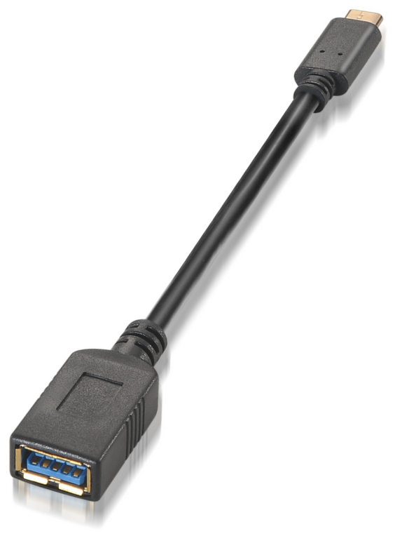 Cable USB 3.1 Aisens A107-0062/ USB Tipo-C Macho - USB Hembra/ 15cm/ Negro