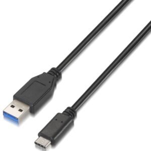 Cable USB 3.2 Aisens A107-0060/ USB Tipo-C Macho - USB Macho/ 1m/ Negro