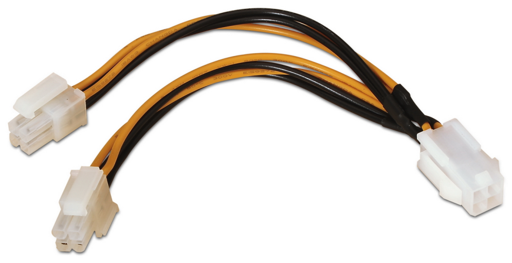 Cable Alimentación para Microprocesador Aisens A131-0166/ 4+4 PIN Macho - Molex 4 PIN Hembra/ 15cm