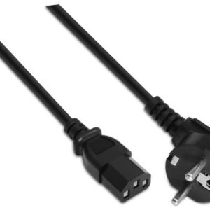 Cable Alimentación Aisens A132-0168/ Schuko Macho - C13 Hembra/ 3m/ Negro