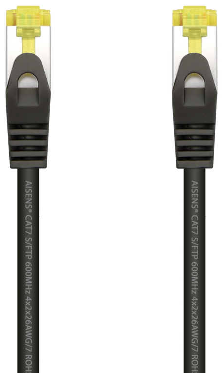 Cable de Red RJ45 SFTP Aisens A146-0485 Cat.7/ 50cm/ Negro