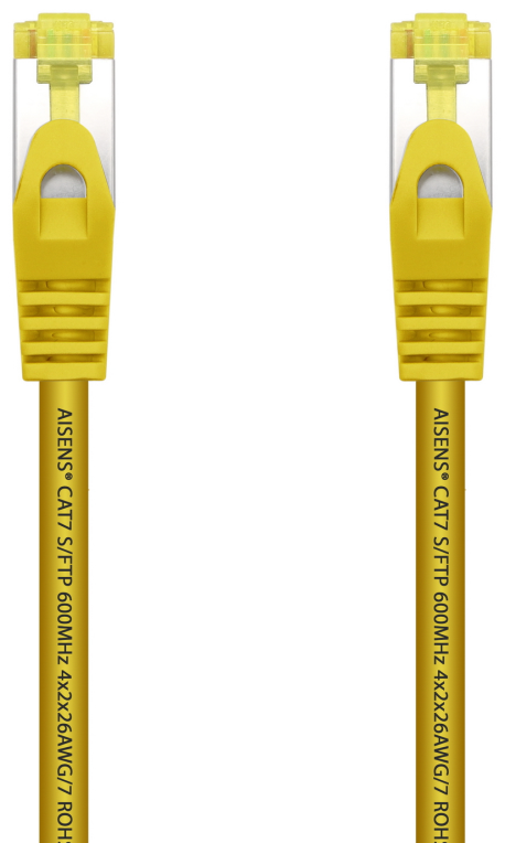 Cable de Red RJ45 SFTP Aisens A146-0472 Cat.7/ 25cm/ Amarillo