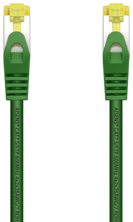 Cable de Red RJ45 SFTP Aisens A146-0480 Cat.7/ 25cm/ Verde