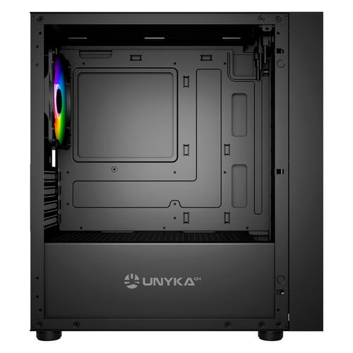 Unykach MIR B200 Caja Gaming Micro ATX, Mini ITX - Lateral de Vidrio Templado - 3.5", 2.5" - USB-A 2.0, 3.0 y Audio - 3 Ventiladores 120mm ARGB Instalados - Soporta Refrigeracion Liquida - Imagen 3