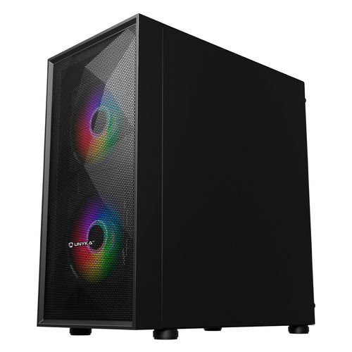 Unykach MIR B200 Caja Gaming Micro ATX, Mini ITX - Lateral de Vidrio Templado - 3.5", 2.5" - USB-A 2.0, 3.0 y Audio - 3 Ventiladores 120mm ARGB Instalados - Soporta Refrigeracion Liquida - Imagen 4