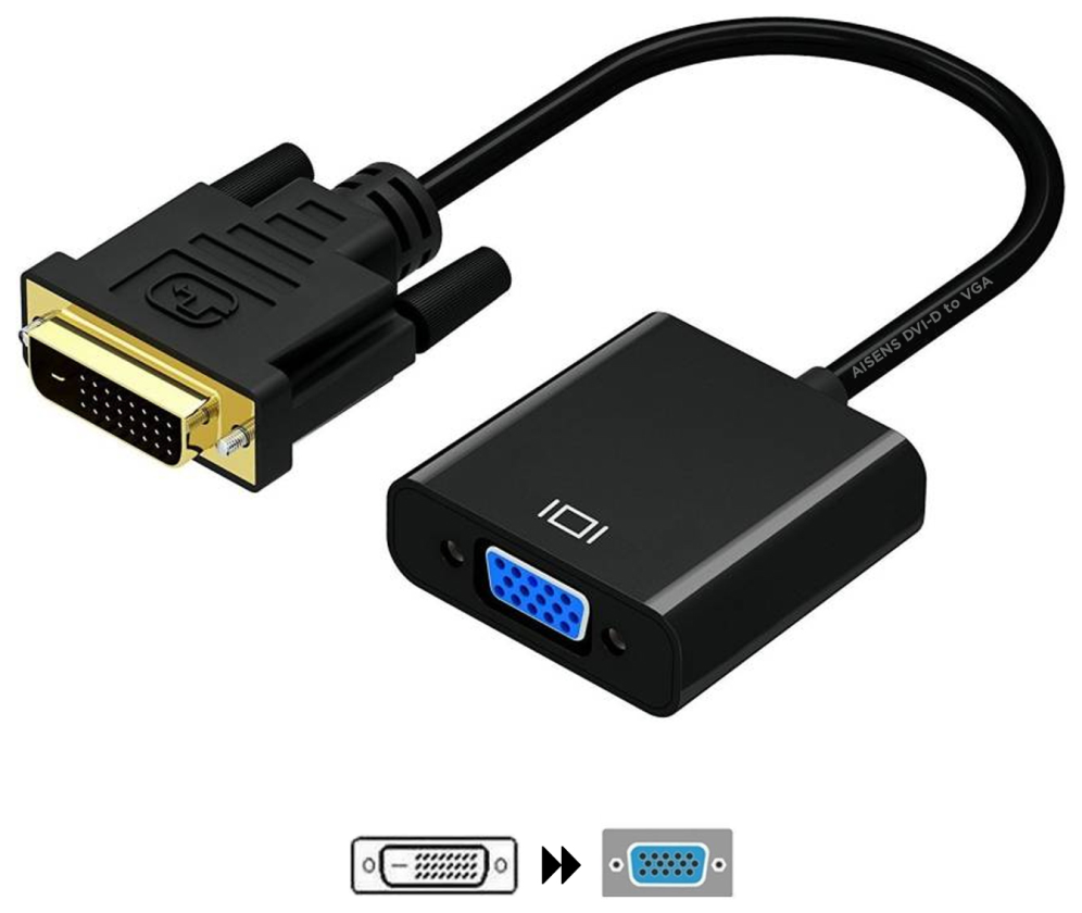 Adaptador Aisens A147-0352/ DVI Macho - VGA Hembra