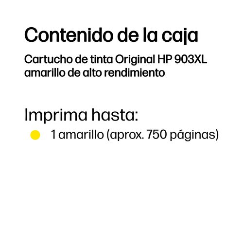 HP 903XL T6M11AE Cartucho Yellow Officejet 6960 - Imagen 3