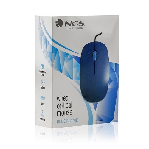 Ratón NGS FLAME Blue Óptico 1000DPI USB Blue - Imagen 4