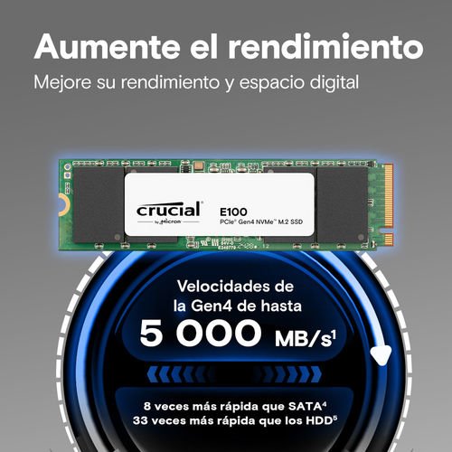 Crucial E100 SSD 2 TB M.2 PCIe 4.0 NVMe