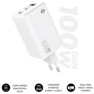SUBBLIM SUBCHG-6G1003 cargador de dispositivo móvil Universal Blanco Corriente alterna Carga rápida Interior